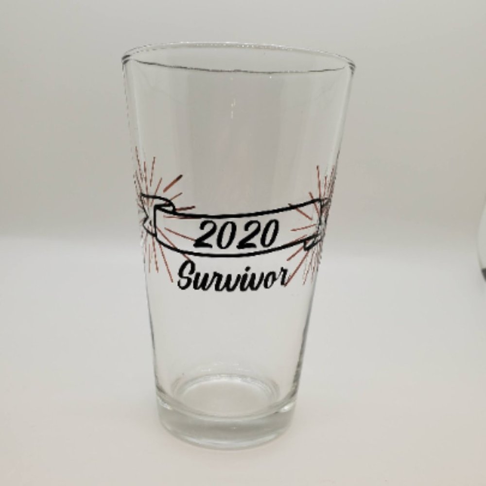 2020 Survivor Holographic Pint Glass